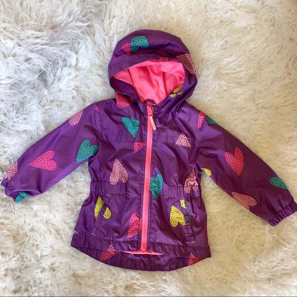 Cat & Jack NWOT Purple Lined Wind Breaker Jacket